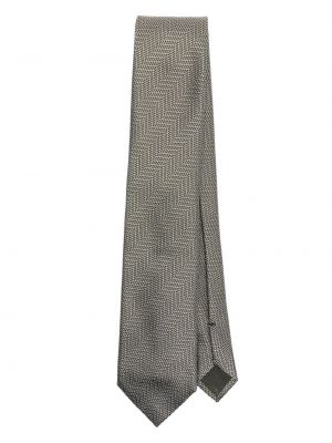 Cravată de mătase cu imagine cu imprimeu geometric Tom Ford verde