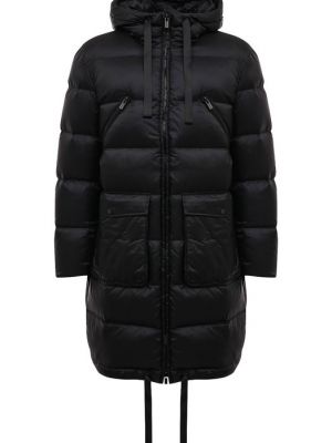 Утепленное пальто Trussardi черное