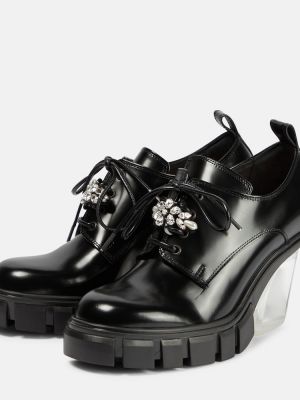 Кожени обувки в стил дерби Simone Rocha черно