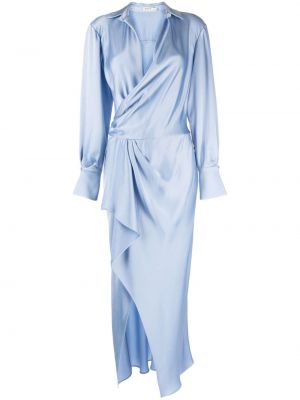 Drapované midi šaty Simkhai modrá