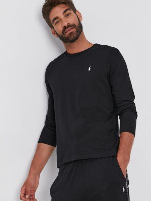 Поло тениска с дълъг ръкав Polo Ralph Lauren черно