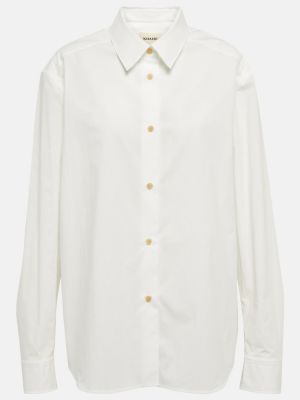 Camicia di cotone Khaite bianco