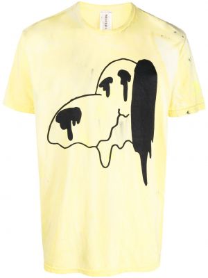 Памучна тениска с принт Westfall жълто