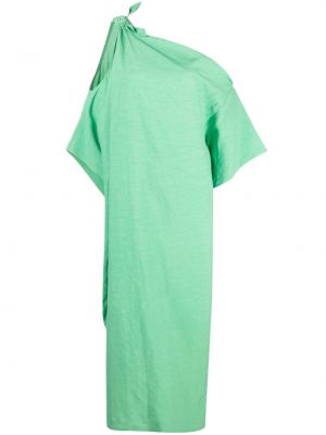 Ленена рокля Christian Wijnants зелено
