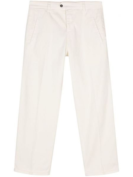 Pantalon droit à motif chevrons Pt Torino blanc