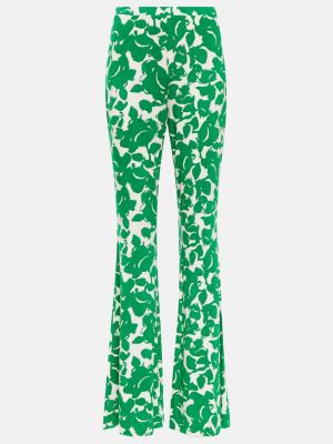 Расклешенные брюки с принтом Brooklyn DIANE VON FURSTENBERG зеленый