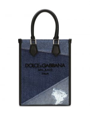 Shopper handtasche aus baumwoll Dolce & Gabbana