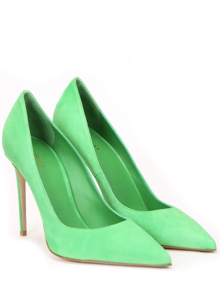 Замшевые туфли Le Silla зеленые