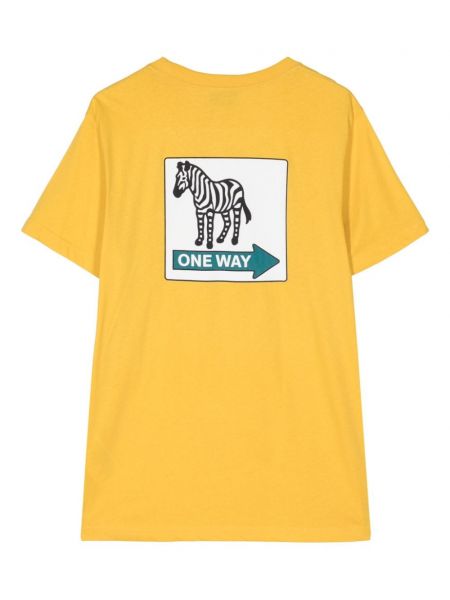 T-shirt à imprimé à imprimé zèbre Ps Paul Smith jaune