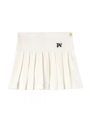 Mini spódniczka plisowana Palm Angels biała