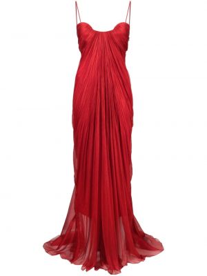 Jedwabna sukienka długa Maria Lucia Hohan czerwona