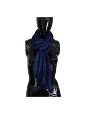 Pañuelo con flecos de seda Costume National azul
