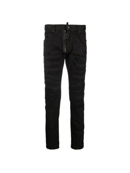 Czarne jeansy skinny Dsquared2