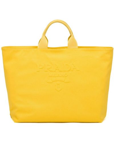 Nákupná taška Prada žltá