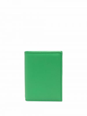 Dabīgās ādas maku Comme Des Garçons Wallet zaļš