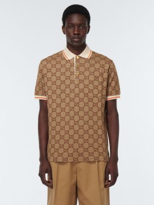 Žakarda kokvilnas zīda polo krekls Gucci