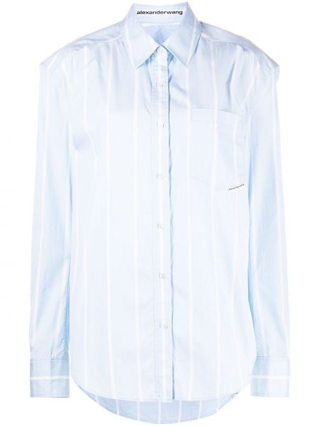 Риза с копчета Alexander Wang синьо