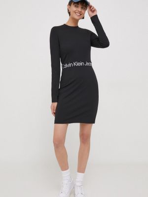Sukienka mini dopasowana Calvin Klein Jeans czarna