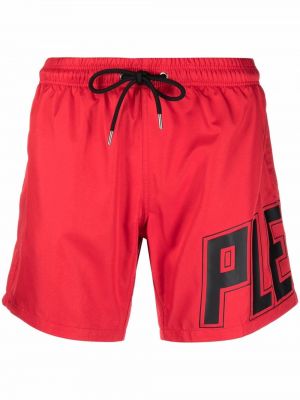 Trykt shorts Philipp Plein rød