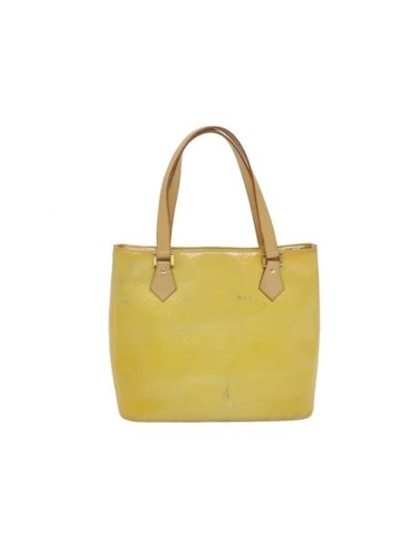 Shopperka skórzana Louis Vuitton Vintage żółta