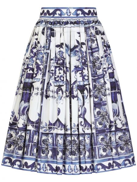 Plisované midi sukně s potiskem Dolce & Gabbana