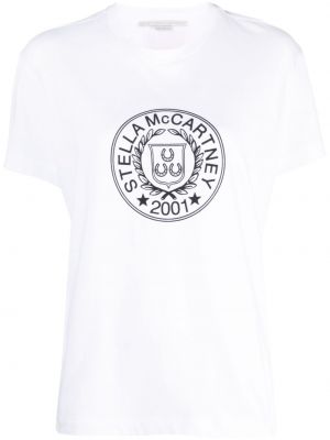 T-shirt en coton à imprimé Stella Mccartney blanc
