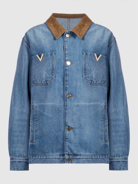 Блакитна джинсова куртка Valentino