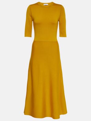 Кашемировое шелковое шерстяное платье Gabriela Hearst желтое