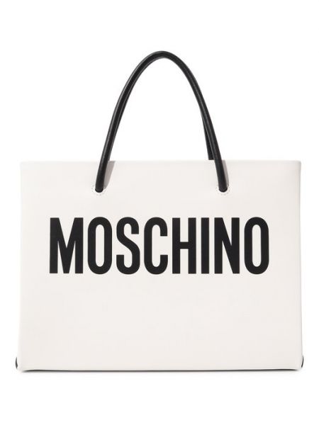 Сумка шоппер Moschino белая