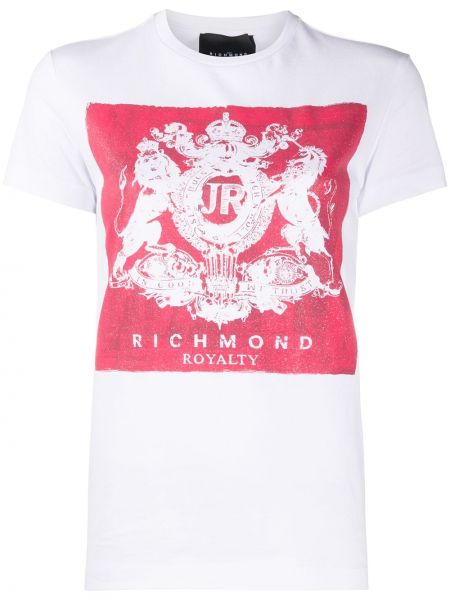 Camiseta con estampado John Richmond blanco