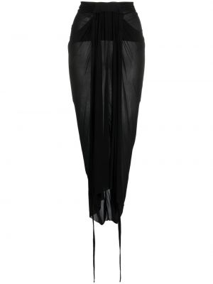 Spódnica asymetryczna drapowana Rick Owens czarna