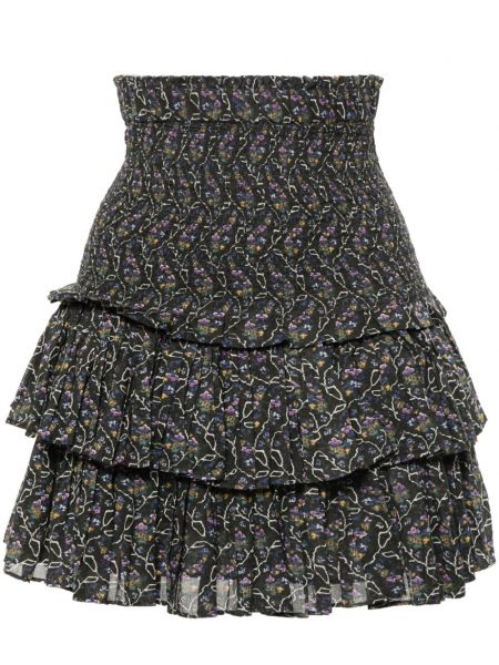 Suknja s cvjetnim printom s printom Marant Etoile crna