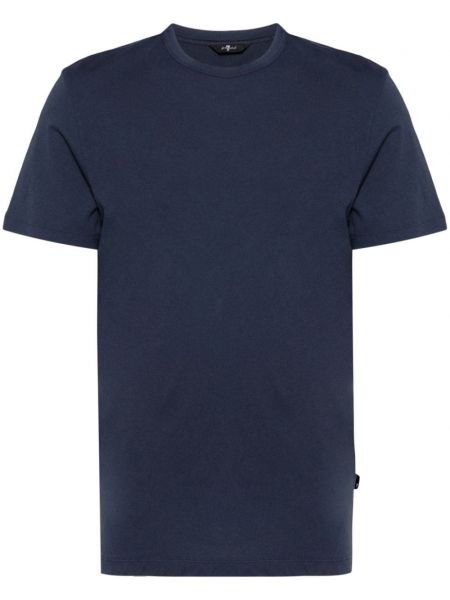 T-shirt en coton 7 For All Mankind bleu