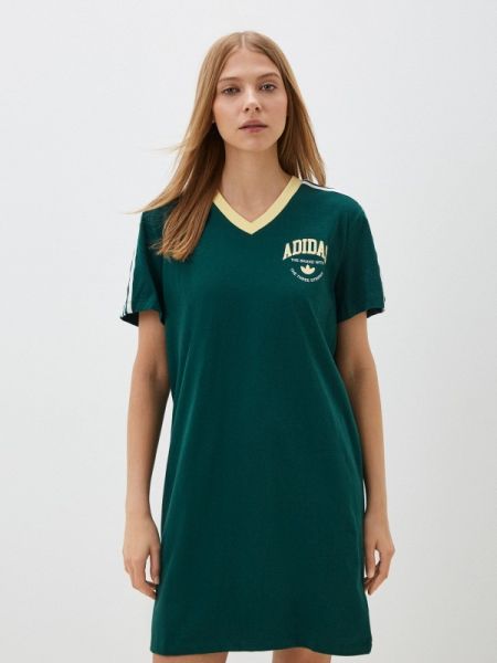 Платье Adidas Originals зеленое