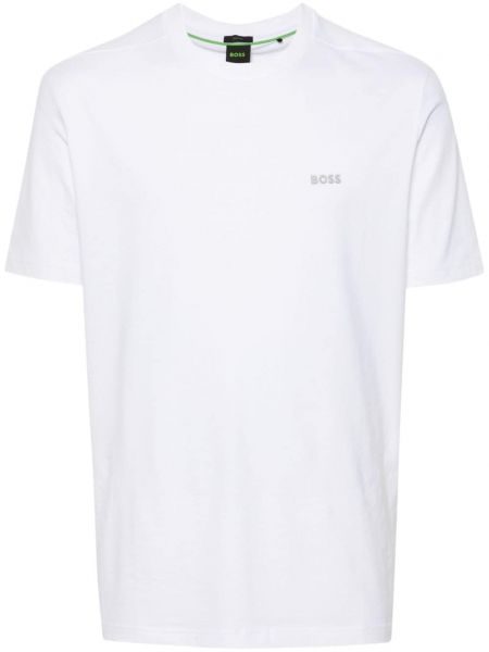 Βαμβακερή μπλούζα Hugo λευκό