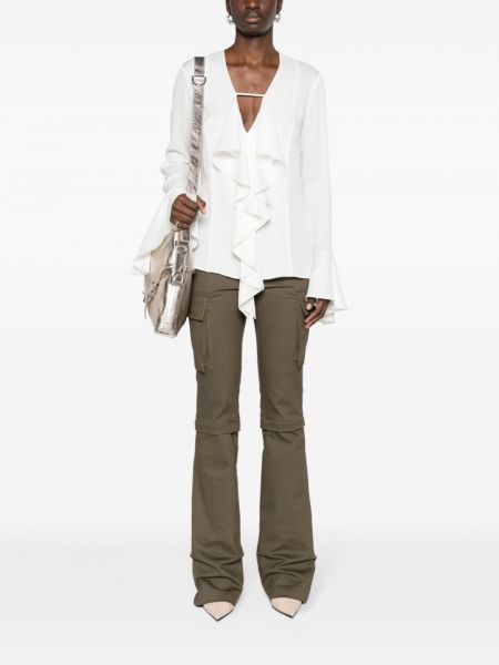 Jedwabna bluzka żakardowa Givenchy biała
