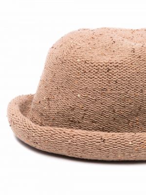 Sombrero de punto Lorena Antoniazzi marrón