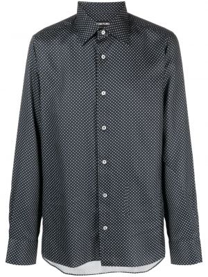 Πουά πουκάμισο με σχέδιο lyocell Tom Ford