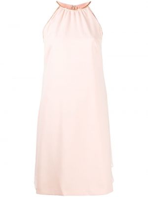 Mini vestido drapeado Lauren Ralph Lauren rosa