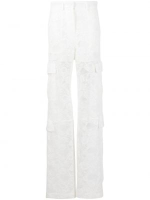 Карго панталони с дантела Msgm бяло