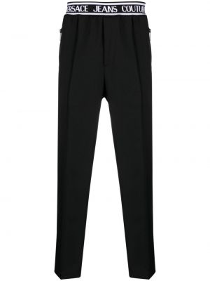 Παντελόνι σε στενή γραμμή Versace Jeans Couture μαύρο