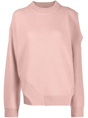 Асиметричен кашмирен пуловер Stella Mccartney розово