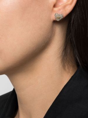 Boucles d'oreilles à imprimé de motif coeur Karl Lagerfeld doré
