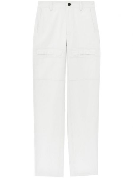 Памучни широки панталони Proenza Schouler White Label бяло
