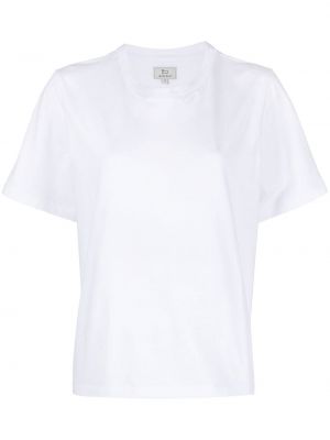 Bavlnené tričko Woolrich biela
