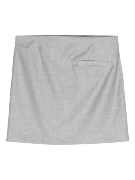 Vlněné mini sukně Loulou Studio šedé
