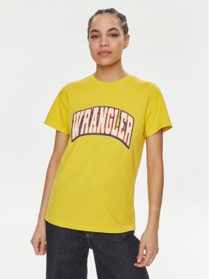 T-shirt Wrangler giallo