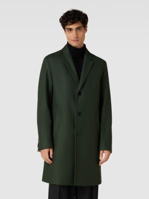 Płaszcz zimowy wełniany Hugo zielony