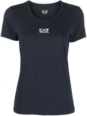 T-shirt mit print Ea7 Emporio Armani blau
