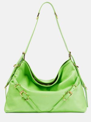 Kožená kabelka Givenchy zelená